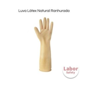 Luva Látex Natural Ranhurada