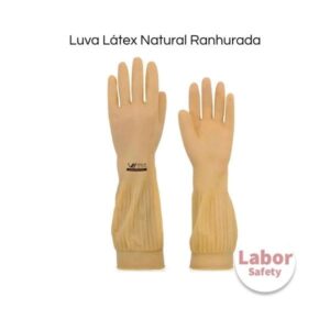 Luva Látex Natural Ranhurada